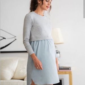 Seraphine Chambray Maternity & Nursing Dress NWT
